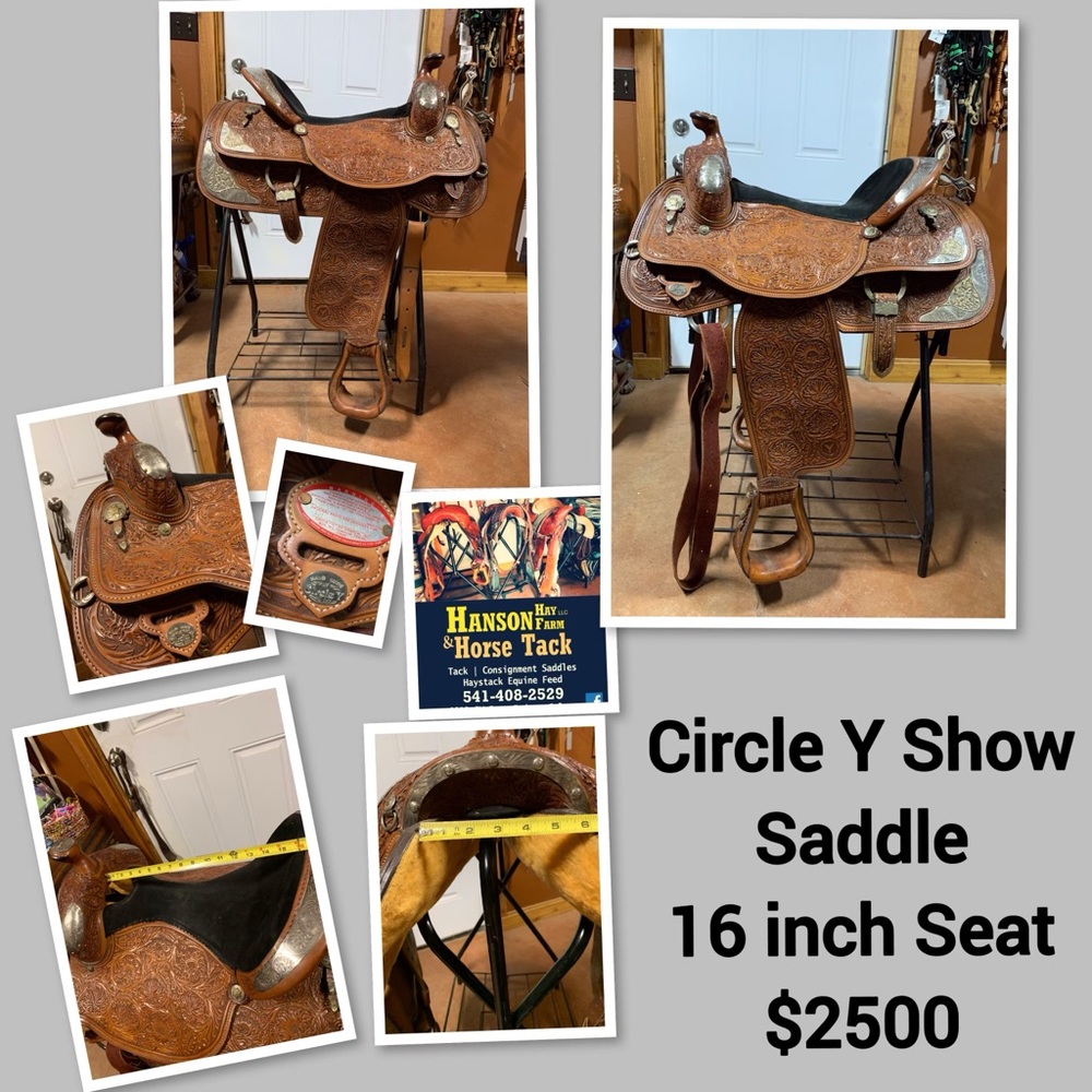 Circle Y light color Show Saddle with breast collar and bridle